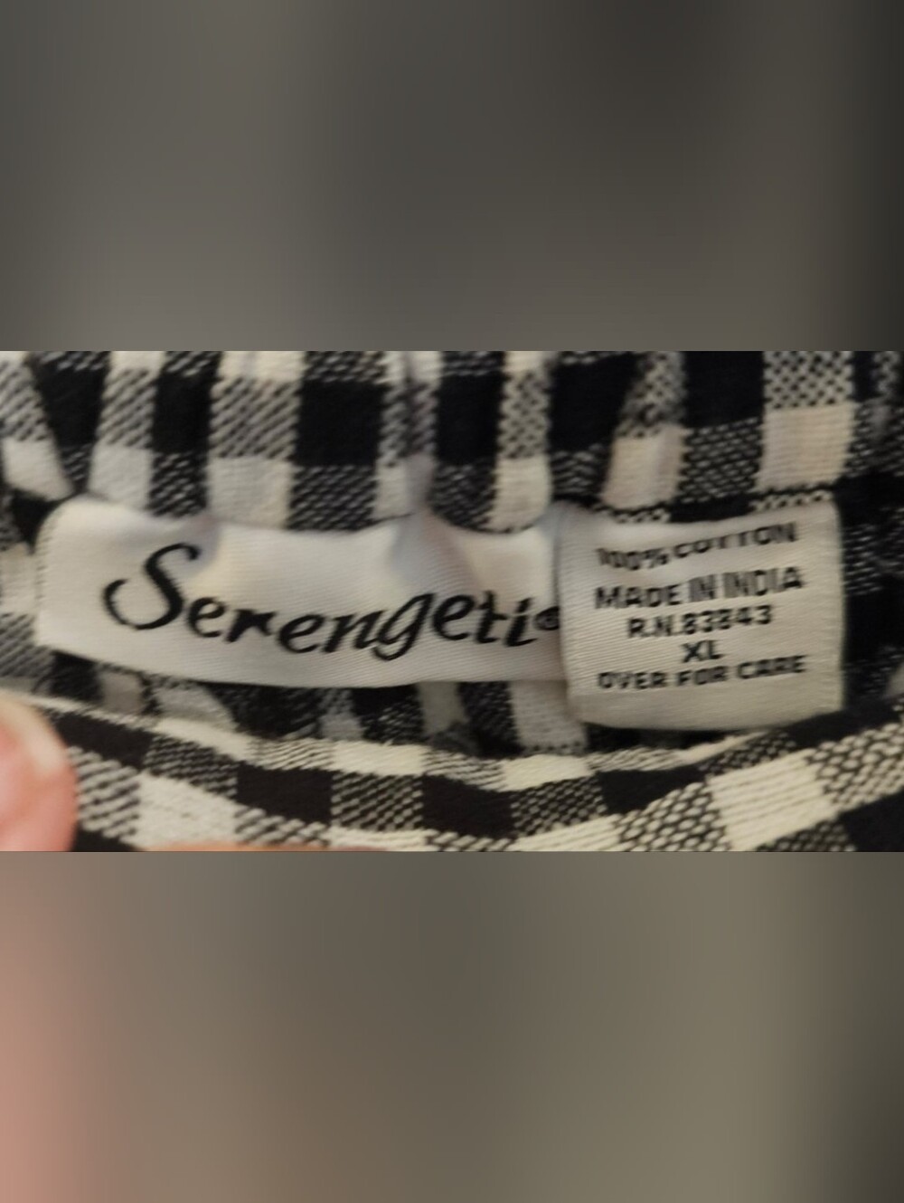 Serengeti Black and White Gingham Bermuda Shorts - Picture 5 of 5
